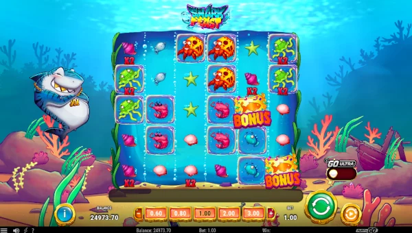 Shark Feast Base Game Screenshot – Showing Features