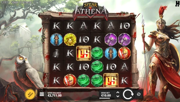Spear of Athena slot base game with Greek mythology theme
