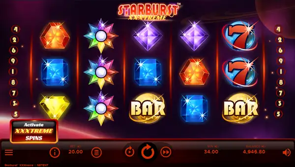 Starburst XXXtreme base game