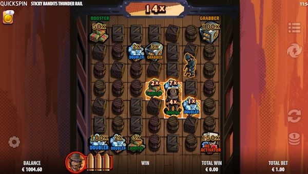 Sticky Bandits Thunder Rail bonus game