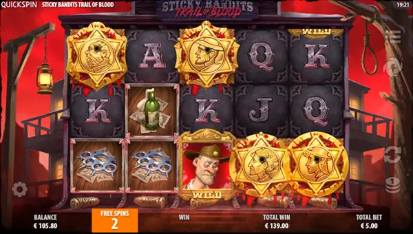 Sticky Bandits Trail of Blood free spins