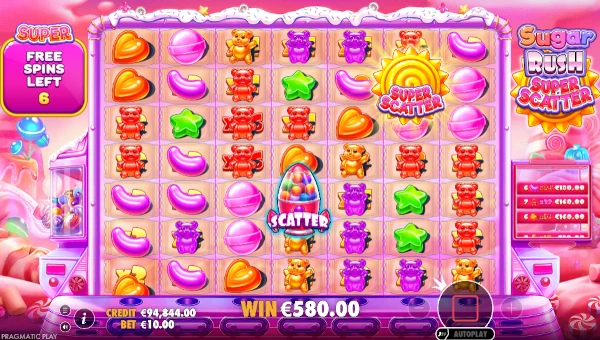 Sugar Rush Super Scatter Bonus Game – Free Spins Features