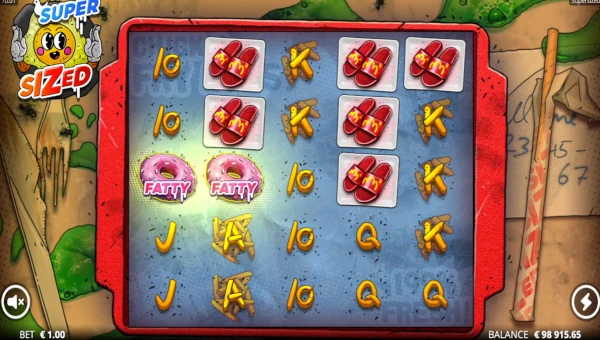 Supersized Slot Base Game Screenshot