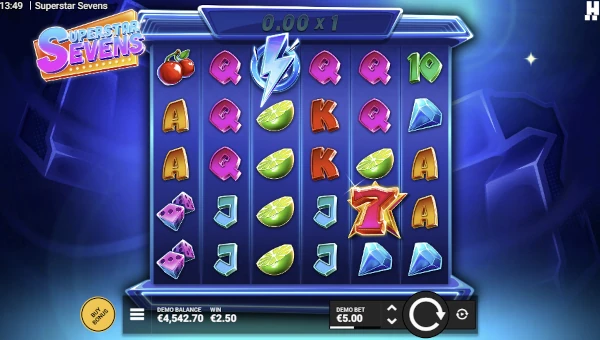 Superstar Sevens Base Game Screenshot – Showing Features