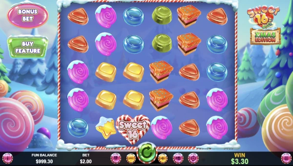 Sweet 16 Blast XMAS Edition Base Game Screenshot – Showing Features