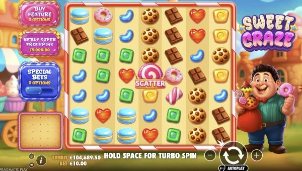 Sweet Craze Base Game Screenshot – Showing Features