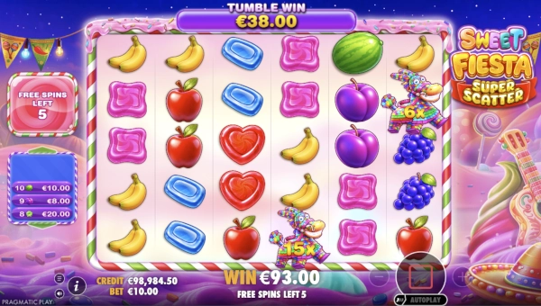 Sweet Fiesta Super Scatter Bonus Game – Free Spins Features