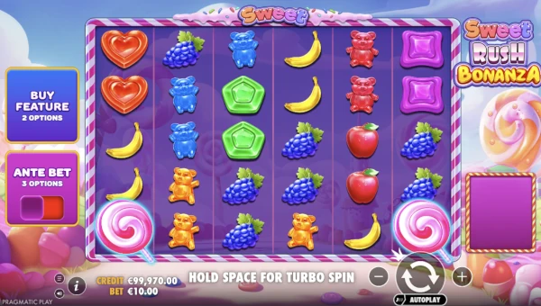 Sweet Rush Bonanza Base Game Screenshot – Showing Features