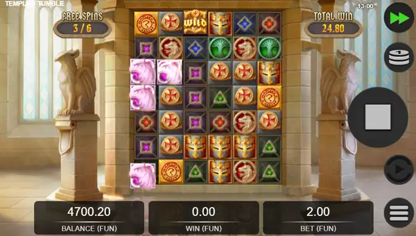 templar tumble free spins feature