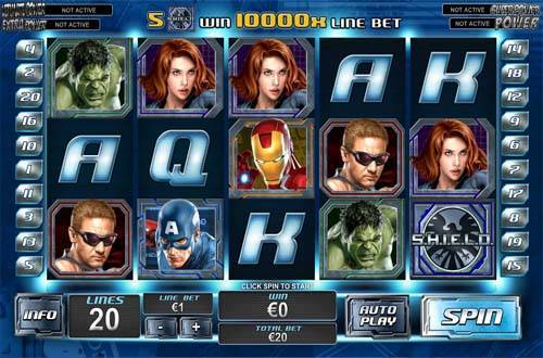 The Avengers slot free play demo is not available.