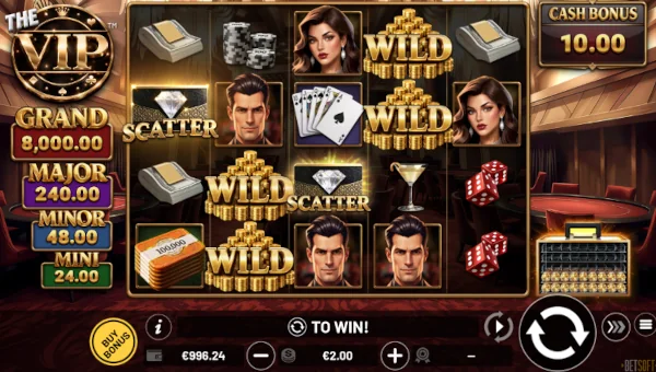 The VIP Base Game Screenshot – Showing Features