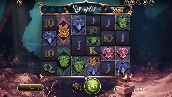 The Wish Master Megaways slot base game