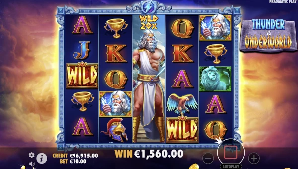 Thunder vs Underworld bonus game