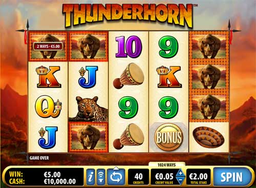 Thunderhorn slot machine