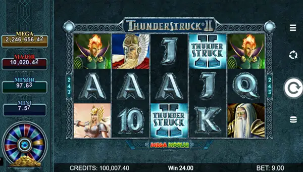 Thunderstruck 2 Mega Moolah base game review