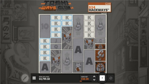 Toshi Ways Club slot free spins bonus screenshot