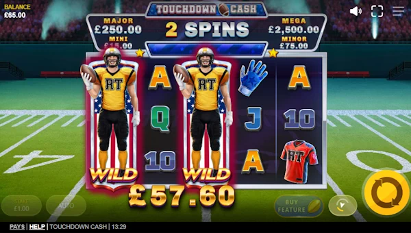 Touchdown Cash bonus game