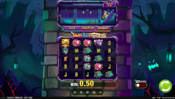 Tower Run Treasure Steps Base Game Screenshot – Showing Features