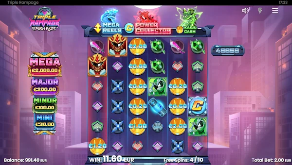 Triple Rampage bonus game