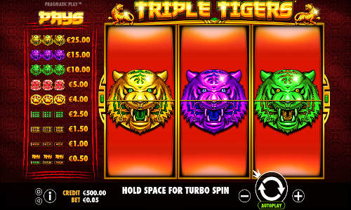 Triple Tigers slot free play demo