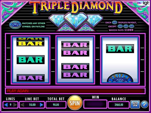 triple diamond free slot play