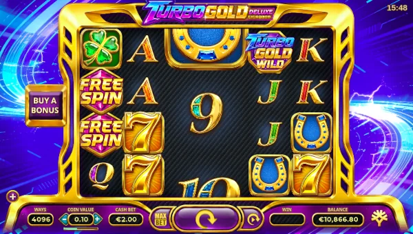 Turbo Gold Deluxe Base Game Screenshot – Showing Features