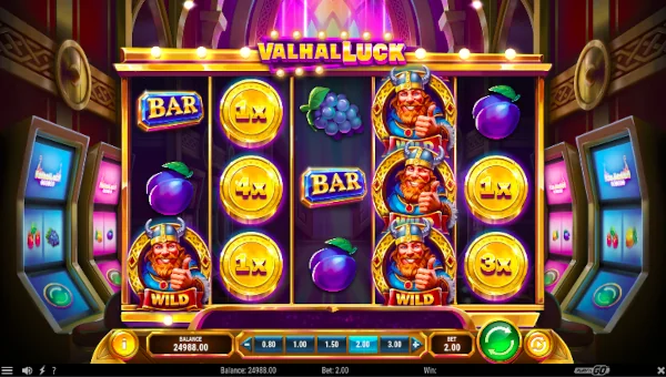 ValhalLuck Base Game Screenshot – Showing Features