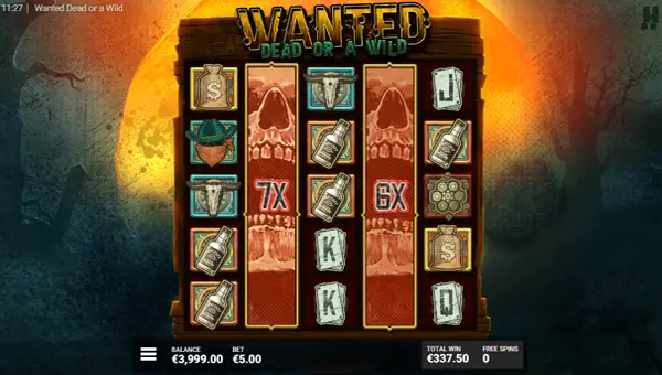 Wanted Dead or a Wild free spins