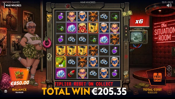 War Whores Bonus Game – Free Spins Features