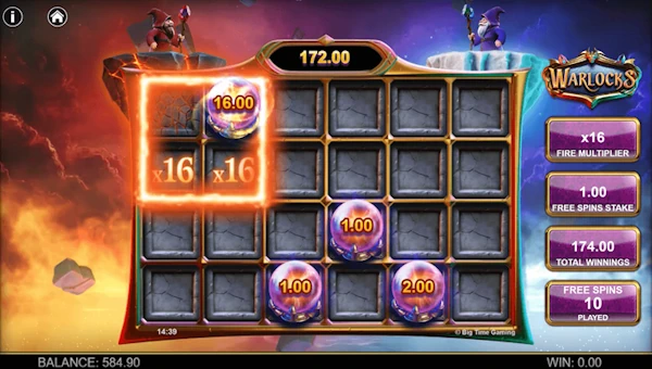 Warlocks slot free spins