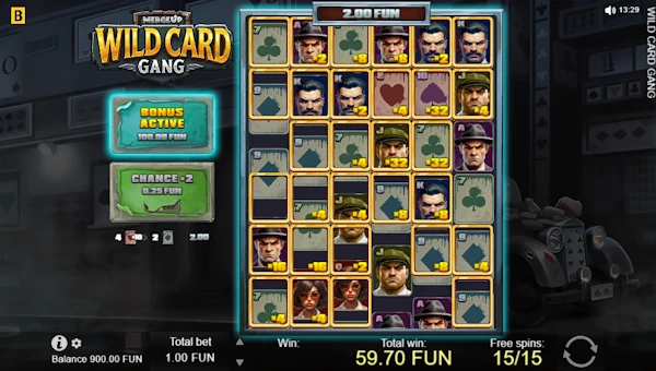 Wild Card Gang bonus game