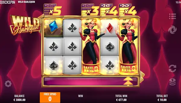 Wild Harlequin free spins