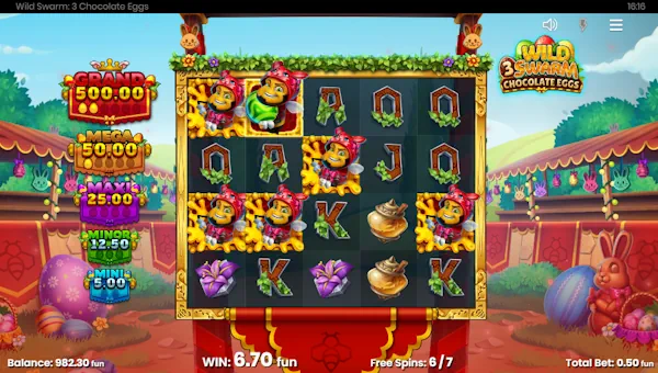Wild Swarm 3 Chocolate Eggs Bonus Game – Free Spins Features