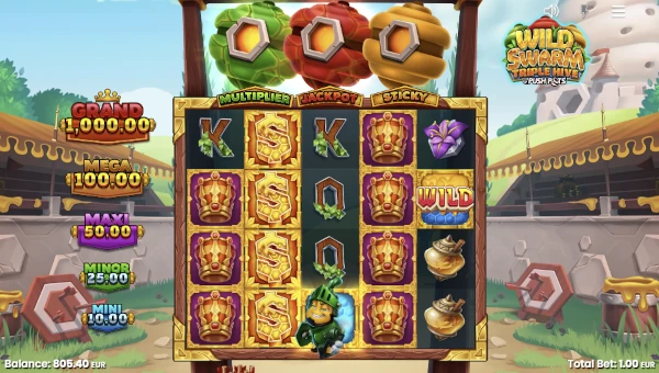 Wild Swarm Triple Hive bonus game