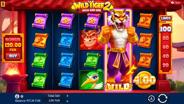 Wild Tiger 2 Base Game Screenshot – Showing Features