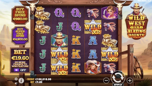 Wild West Gold Blazing Bounty base game review