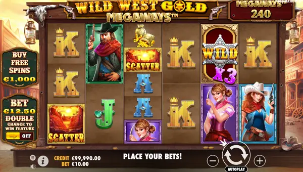 Wild West Gold Megaways base game