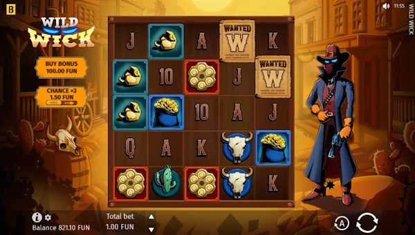 Wild Wick Slot Base Game Screenshot