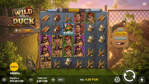 Wild Wild Duck Base Game Screenshot – Showing Features