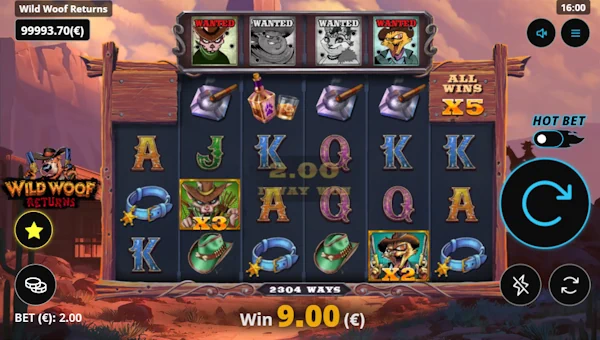 Wild Woof Returns Slot Base Game