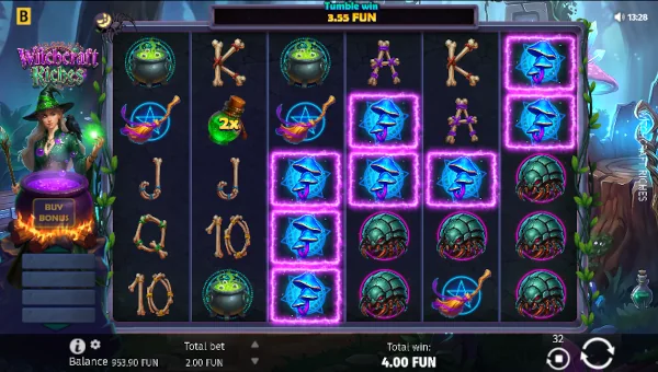 Witchcraft Riches Base Game Screenshot – Showing Features