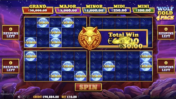 Wolf Gold 4 Pack bonus game