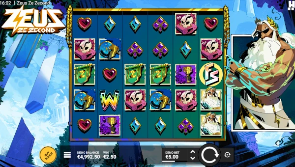 Zeus Ze Zecond Base Game Screenshot – Showing Features