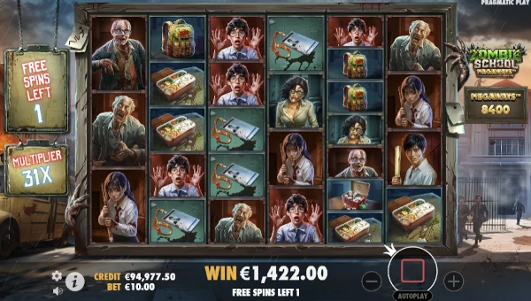 Zombie School Megaways bonus game