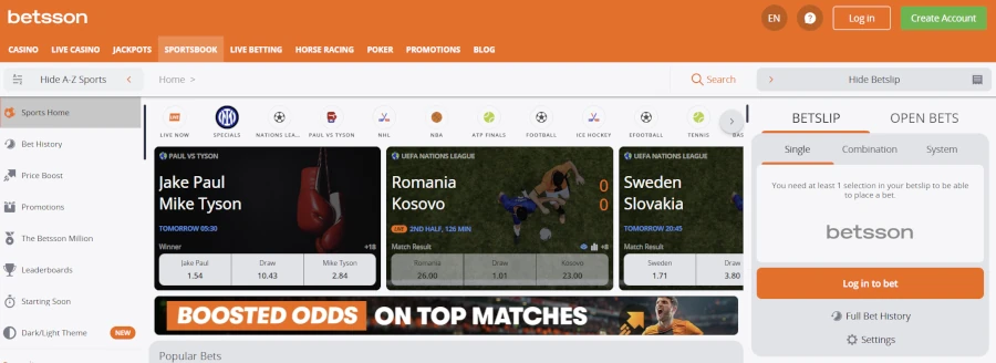 Betsson Sportsbook