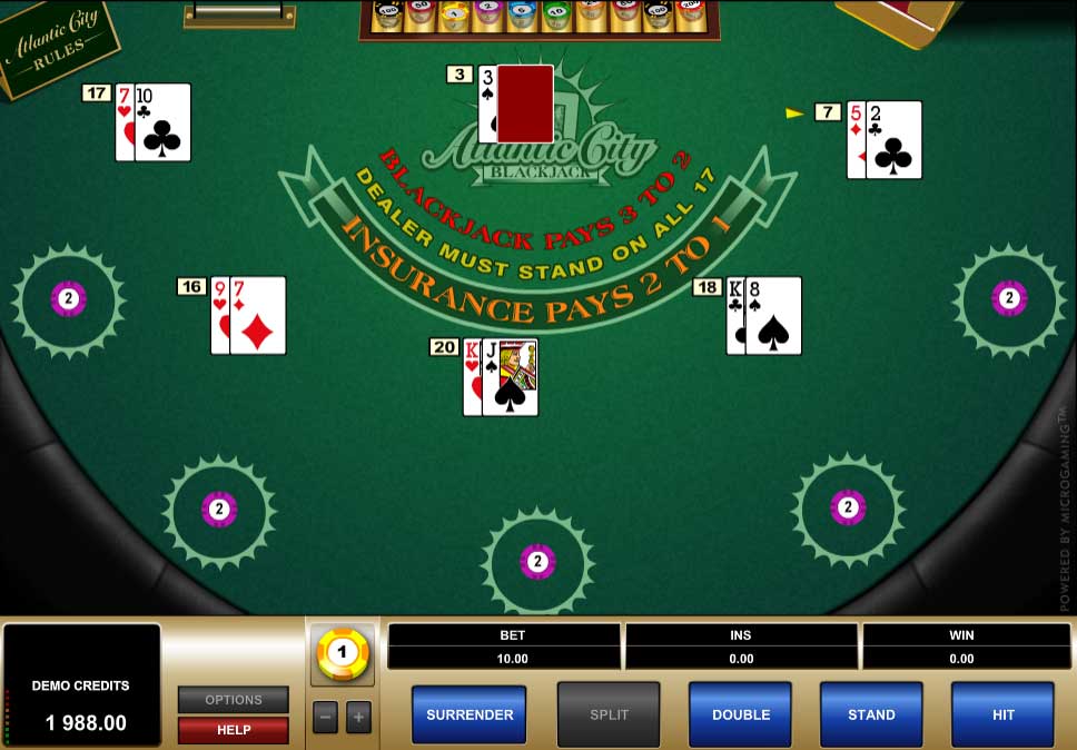Atlantic City Blackjack casino game